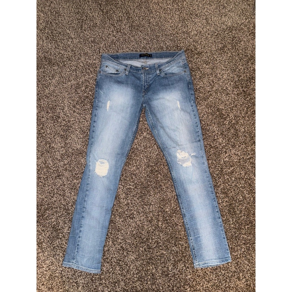 Levi's 524 Too Superlow Skinny Jeans Womens Juniors Size 13 Distressed Light